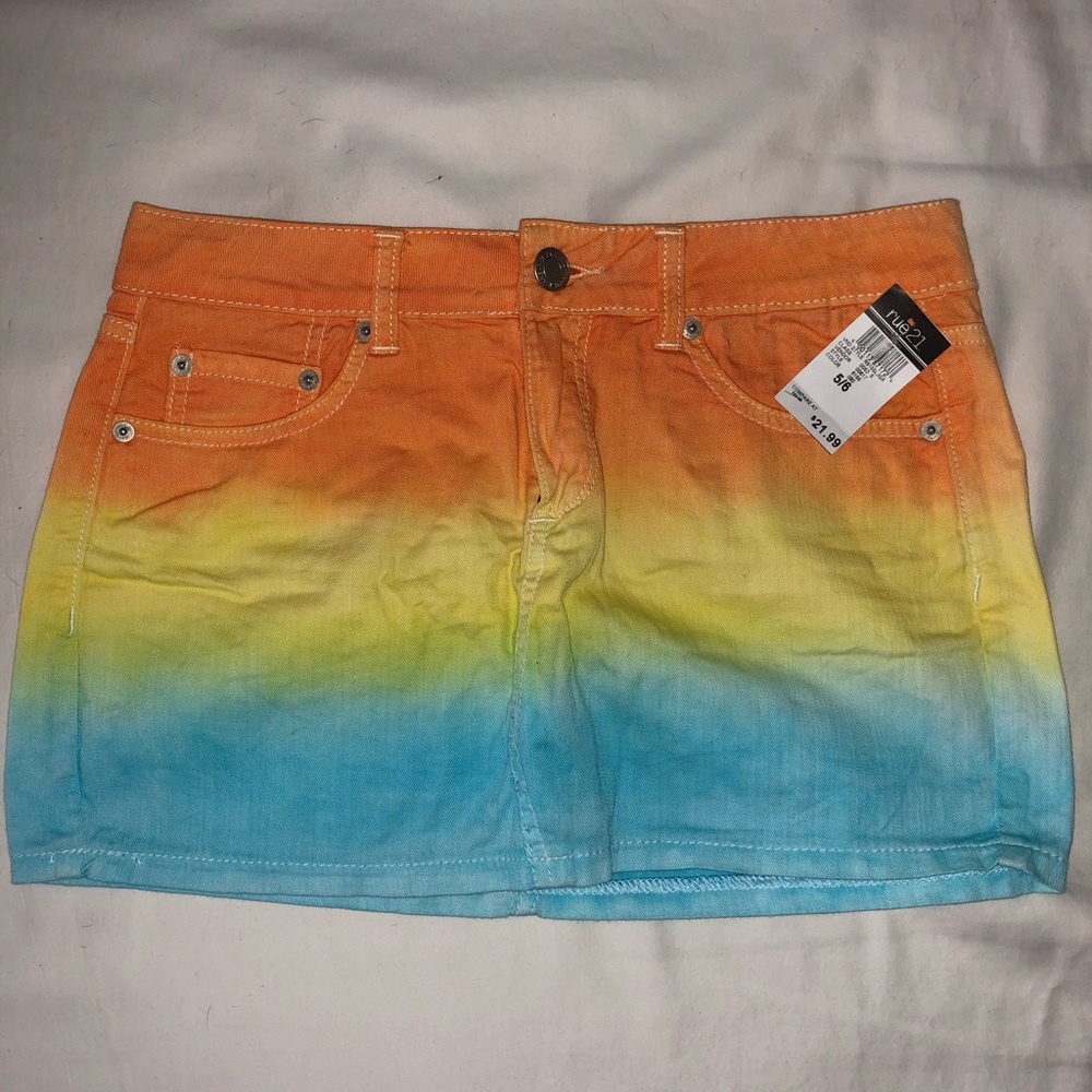 NWT Rue 21 Rainbow Skirt